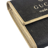 Gucci Vintage Leather Unisex Trifold Wallet