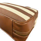 Miu Miu Canvas Stripped Beau Top Handle Bag