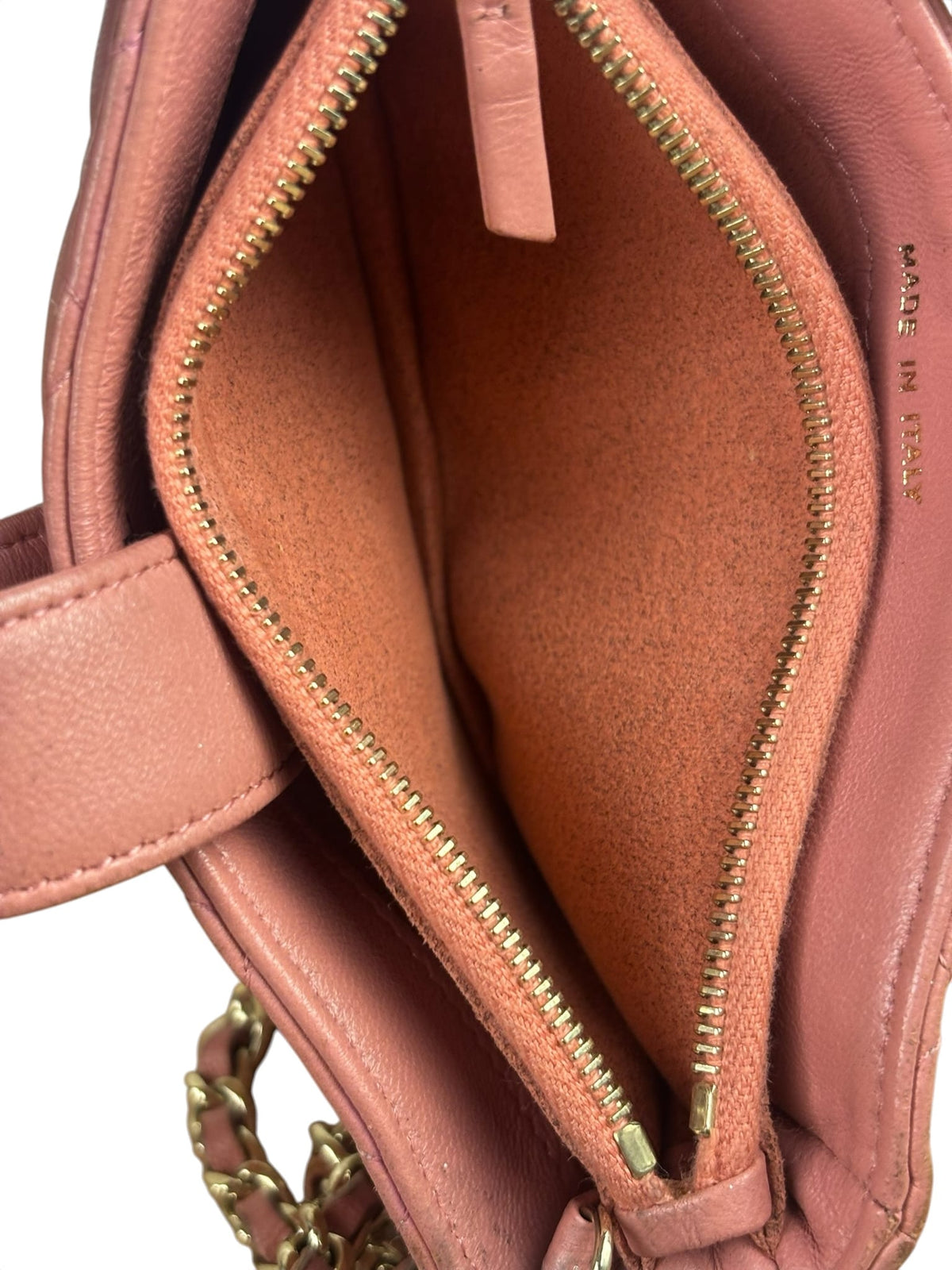 Chanel Pink Quilted Lambskin Crossbody Bag 2014