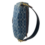 Coach Signature Blue Jacquard Denim Soft Tabby Shoulder Bag