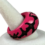 Louis Vuitton Pink GA0079 Leo Monogram Wood Ring M