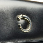 Cartier Black Leather Panther C Tri-Fold Wallet
