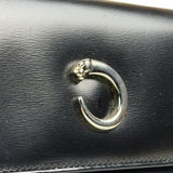 Cartier Black Leather Panther C Tri-Fold Wallet