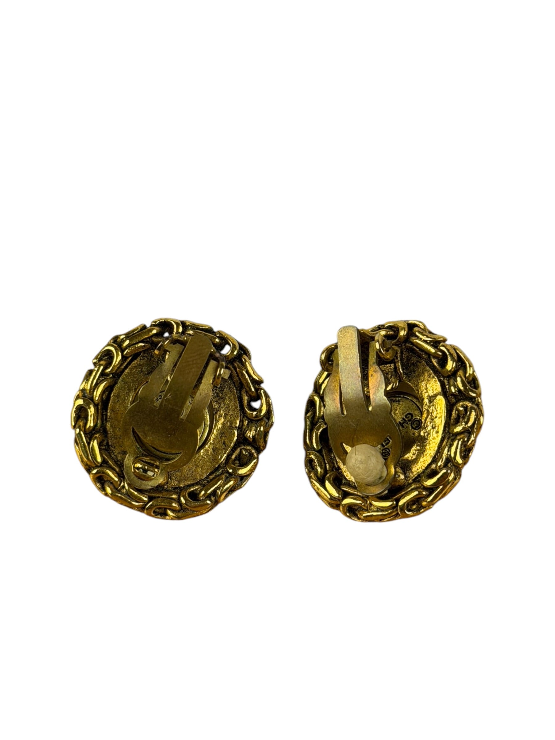 Chanel Vintage Faux Pearl Clip-On Earrings