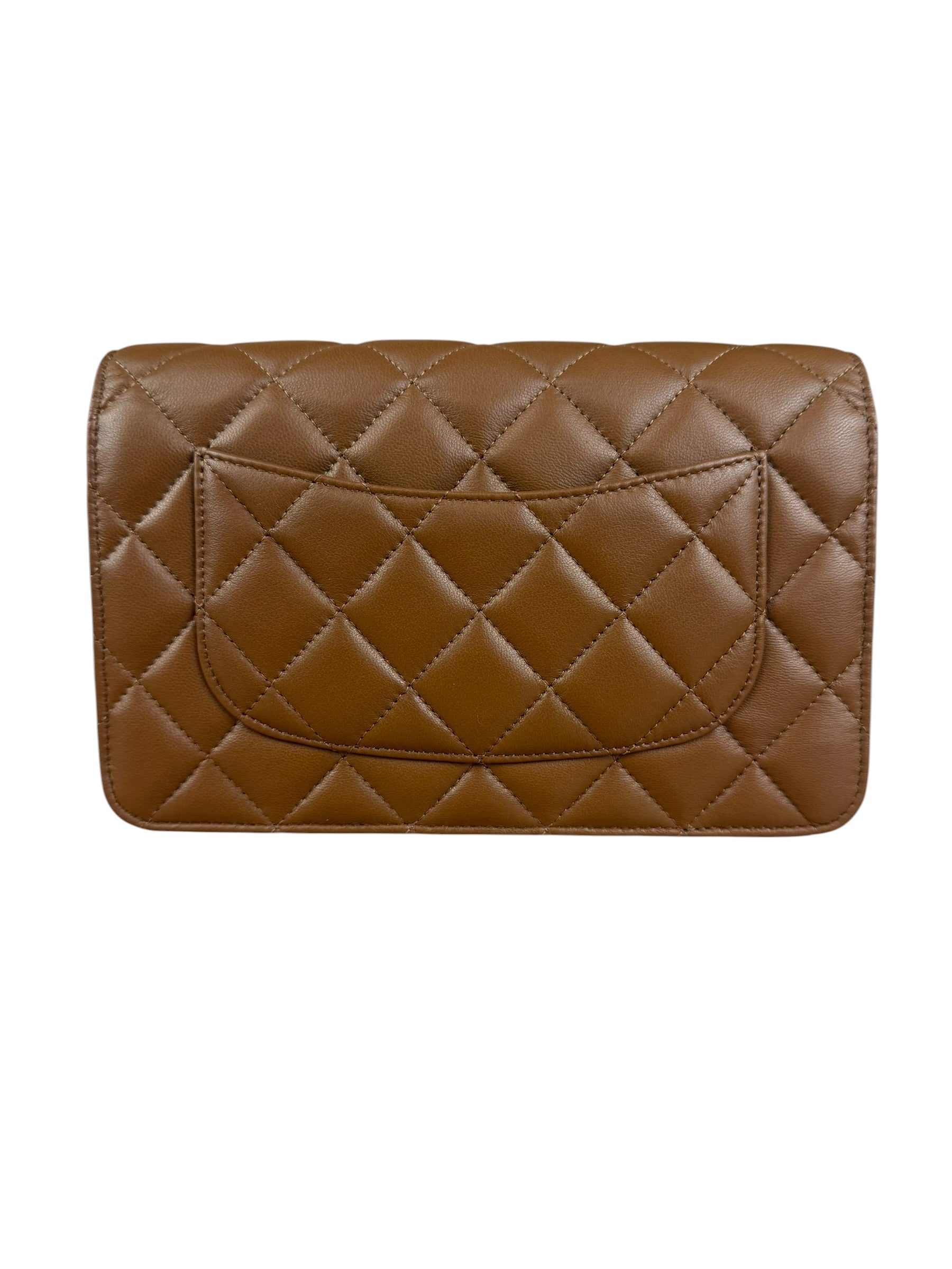 Chanel Brown Quilted Leather Wallet on Chain Shoulder Bag 2026