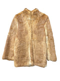 Vintage Golden Brown Rabbit Fur Coat