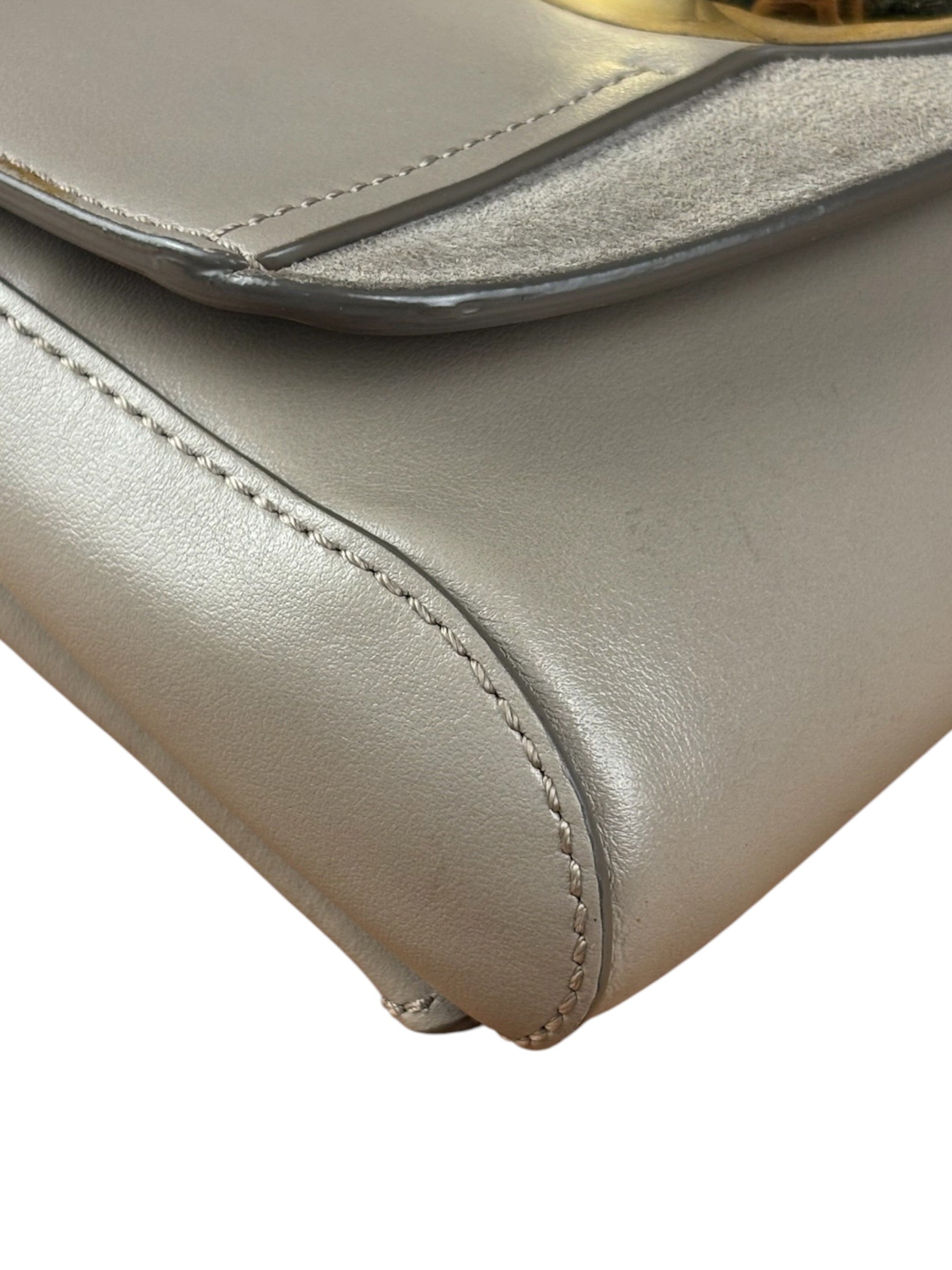 Chloe Beige Leather C Logo Waist Bag