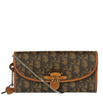 Christian Dior Brown Trotter Romantique Heart Long Wallet On Chain