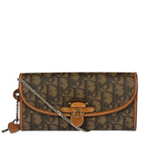 Christian Dior Brown Trotter Romantique Heart Long Wallet On Chain