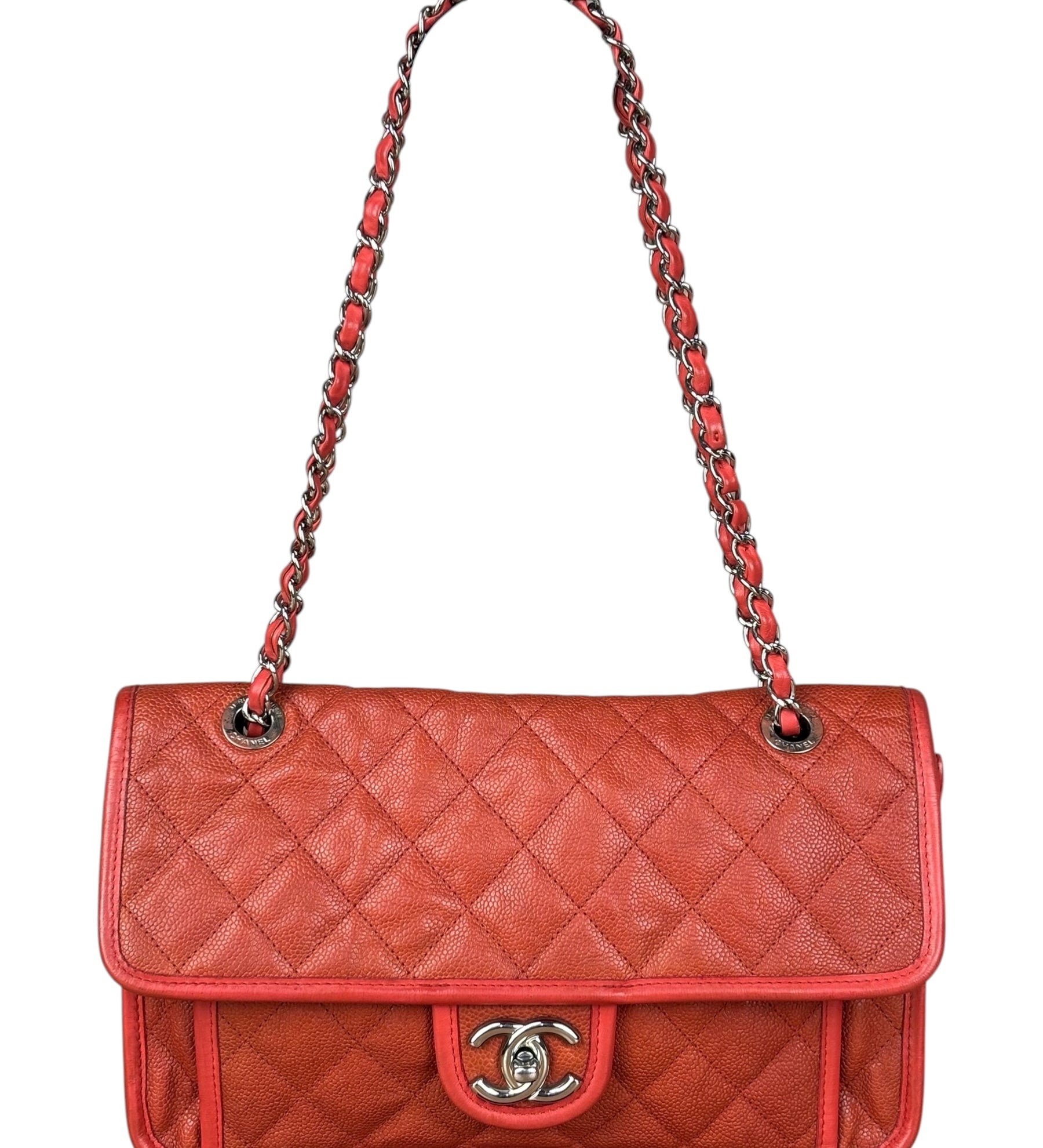 Chanel French Riviera Caviar Quilted Flap Bag Sunset 2011