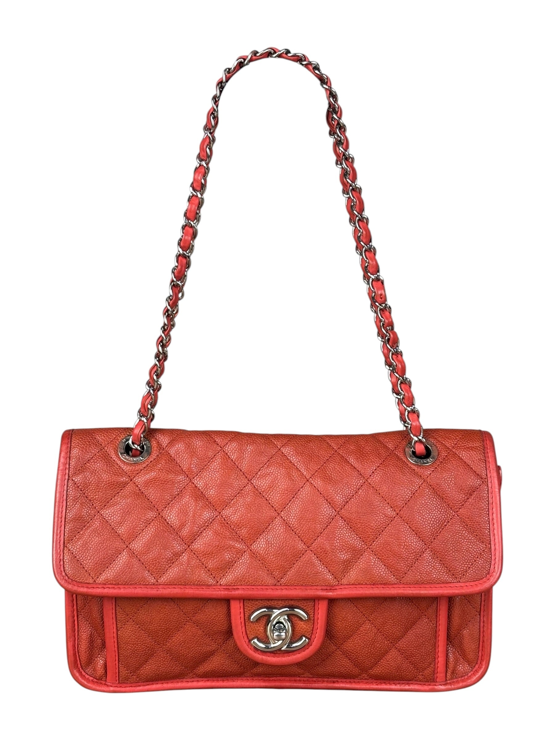 Chanel French Riviera Caviar Quilted Flap Bag Sunset 2011