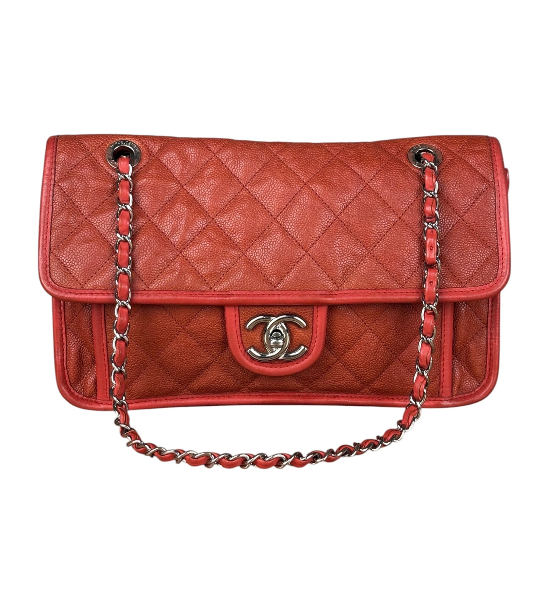Chanel French Riviera Caviar Quilted Flap Bag Sunset 2011