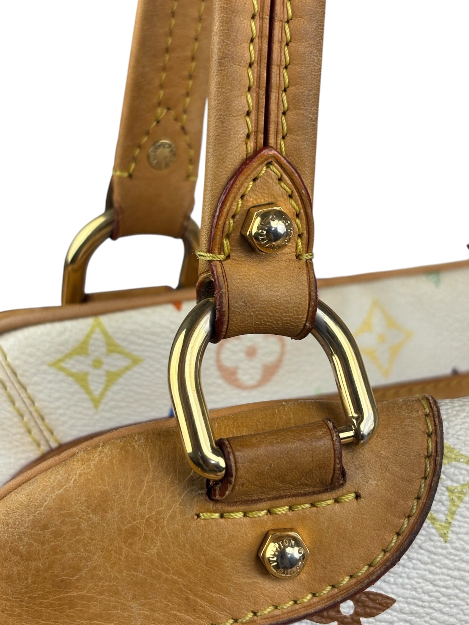 Louis Vuitton White Monogram Murakami Claudia Handbag