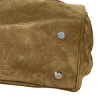 Balenciaga Rodeo Handbag Suede/Fleece Brown