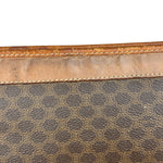 Celine Vintage Brown Leather Macadam Pouch