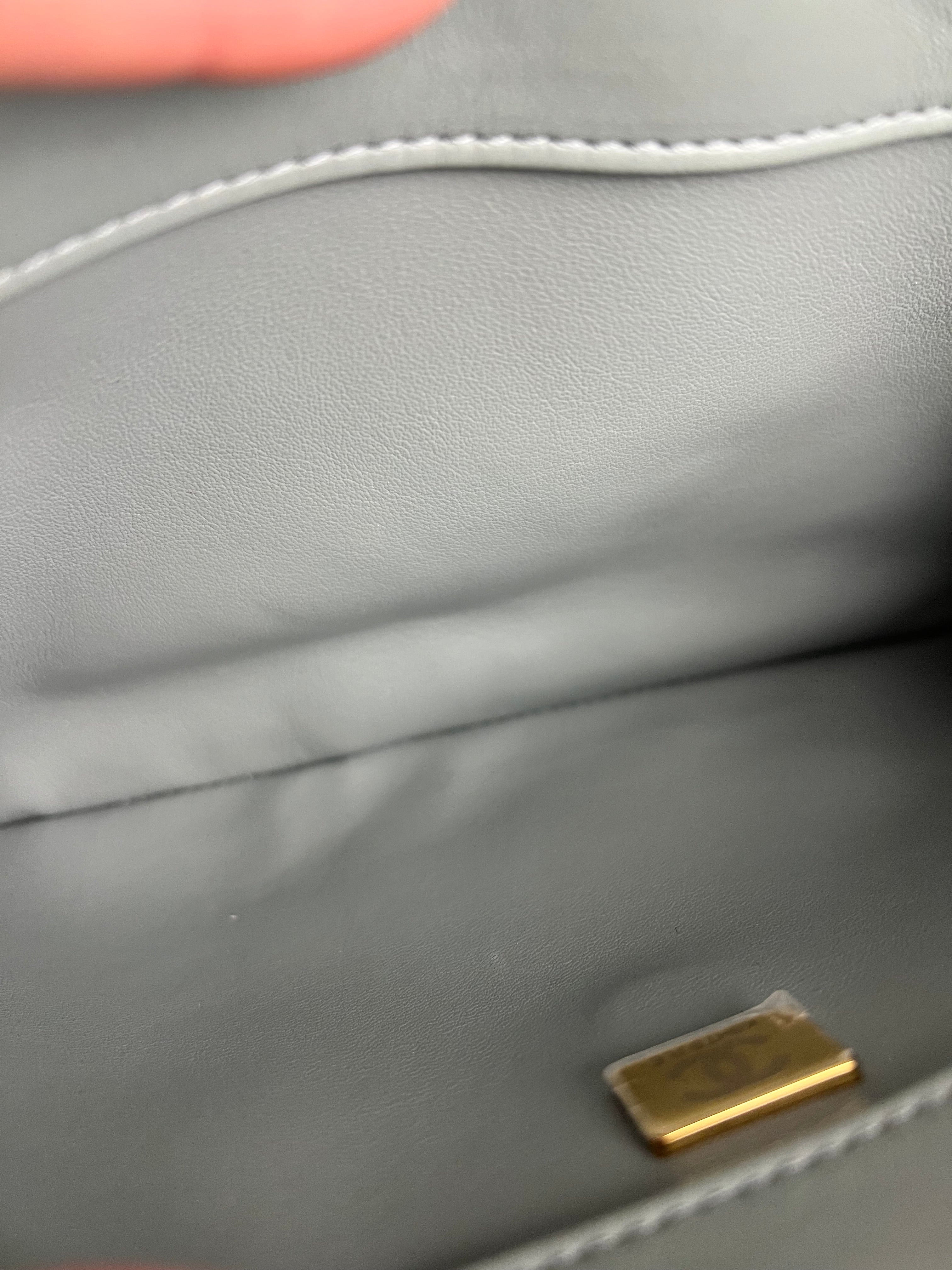 Chanel CC Trendy Blue Leather Flap Top Handle Bag