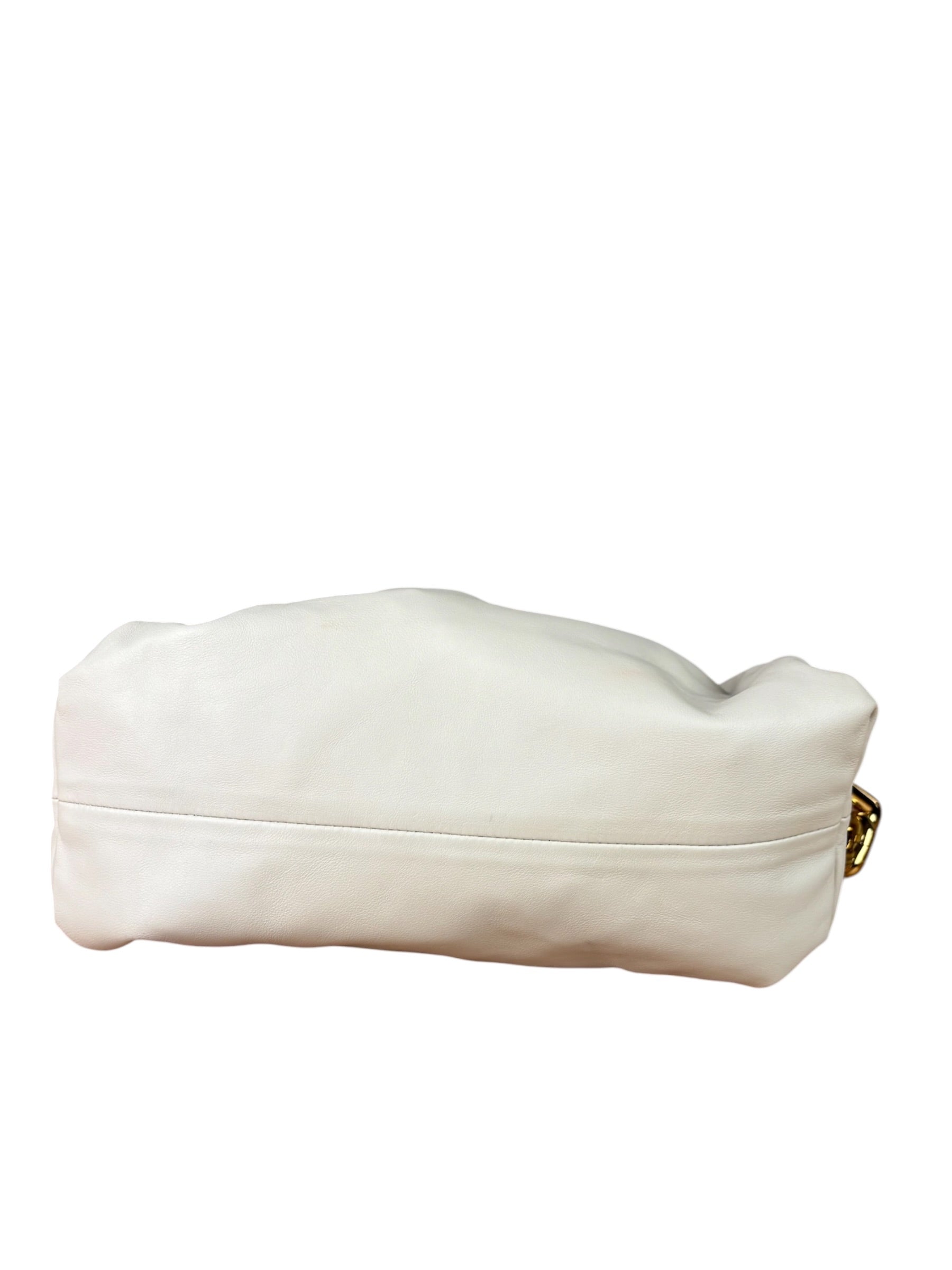 Bottega Veneta Cream Leather The Chain Pouch