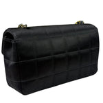Chanel Black Satin Chocolate Bar Mini East-West Flap Bag