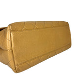 Chanel Beige Calfskin Kelly Top Handle Bag 2001