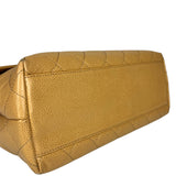 Chanel Beige Calfskin Kelly Top Handle Bag 2001