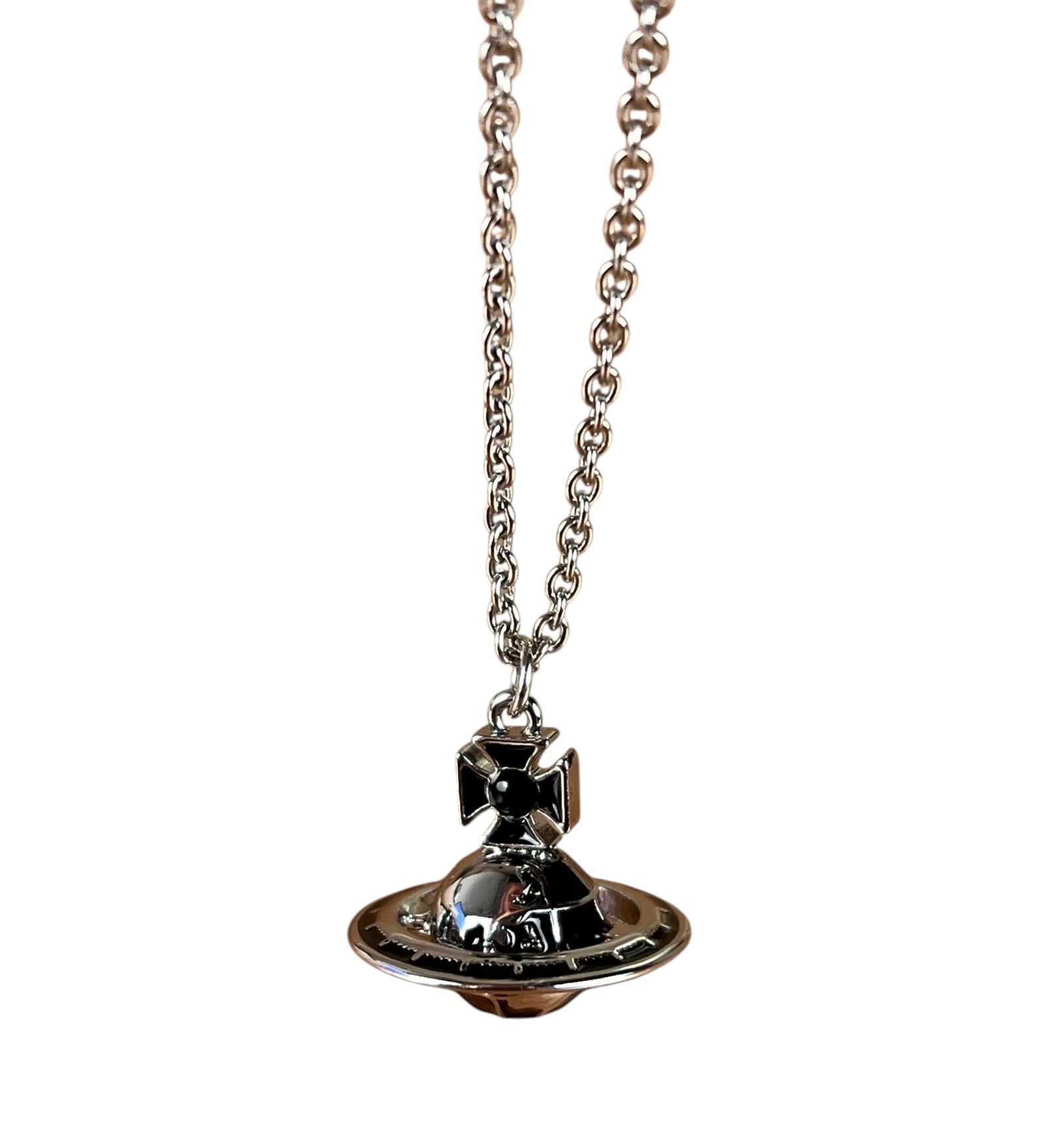 Vivienne Westwood Silver 3D Globe Necklace