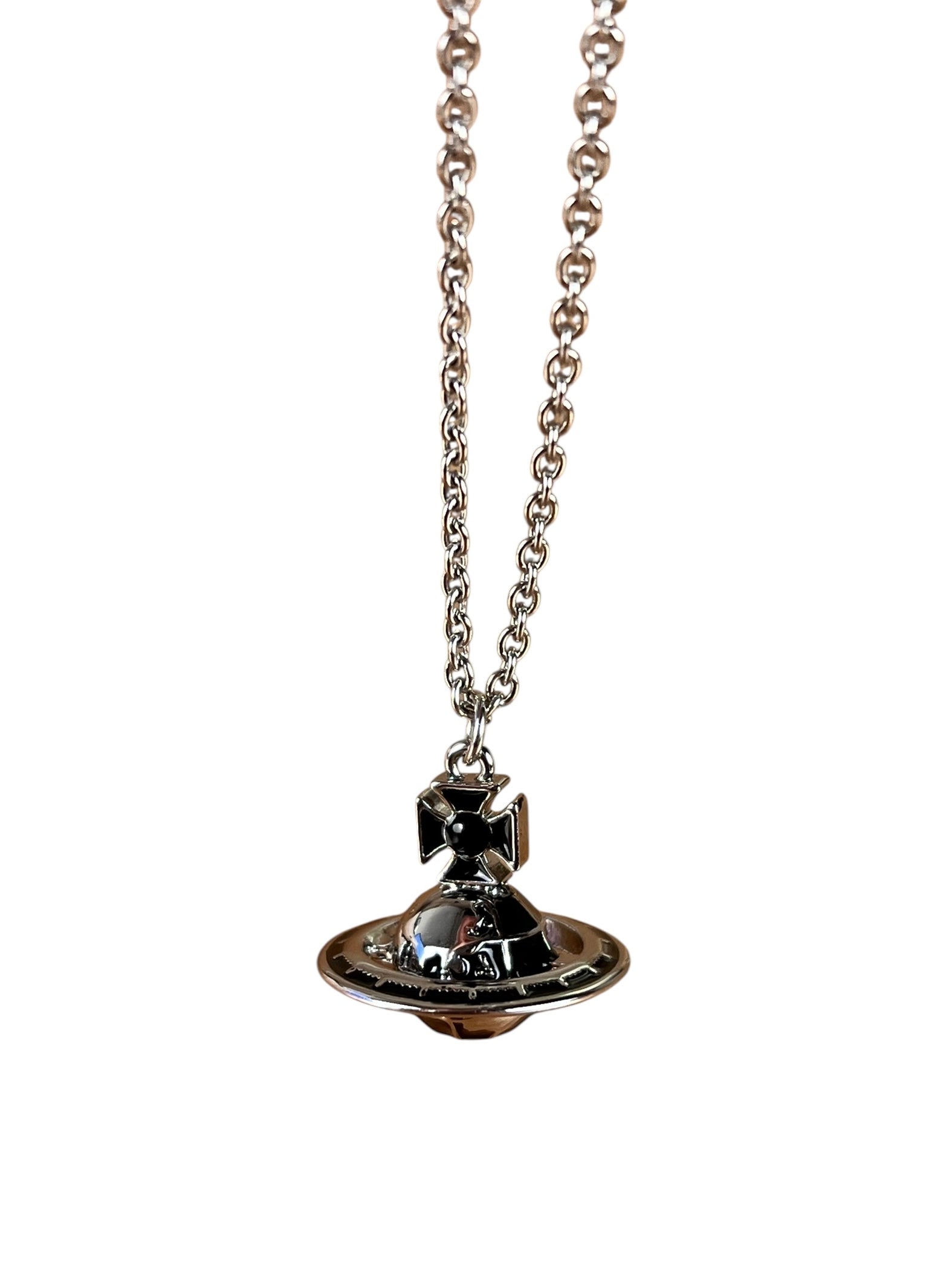 Vivienne Westwood Silver 3D Globe Necklace