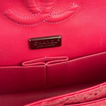 Chanel Classic Double Flap Python Bag Pink 2014