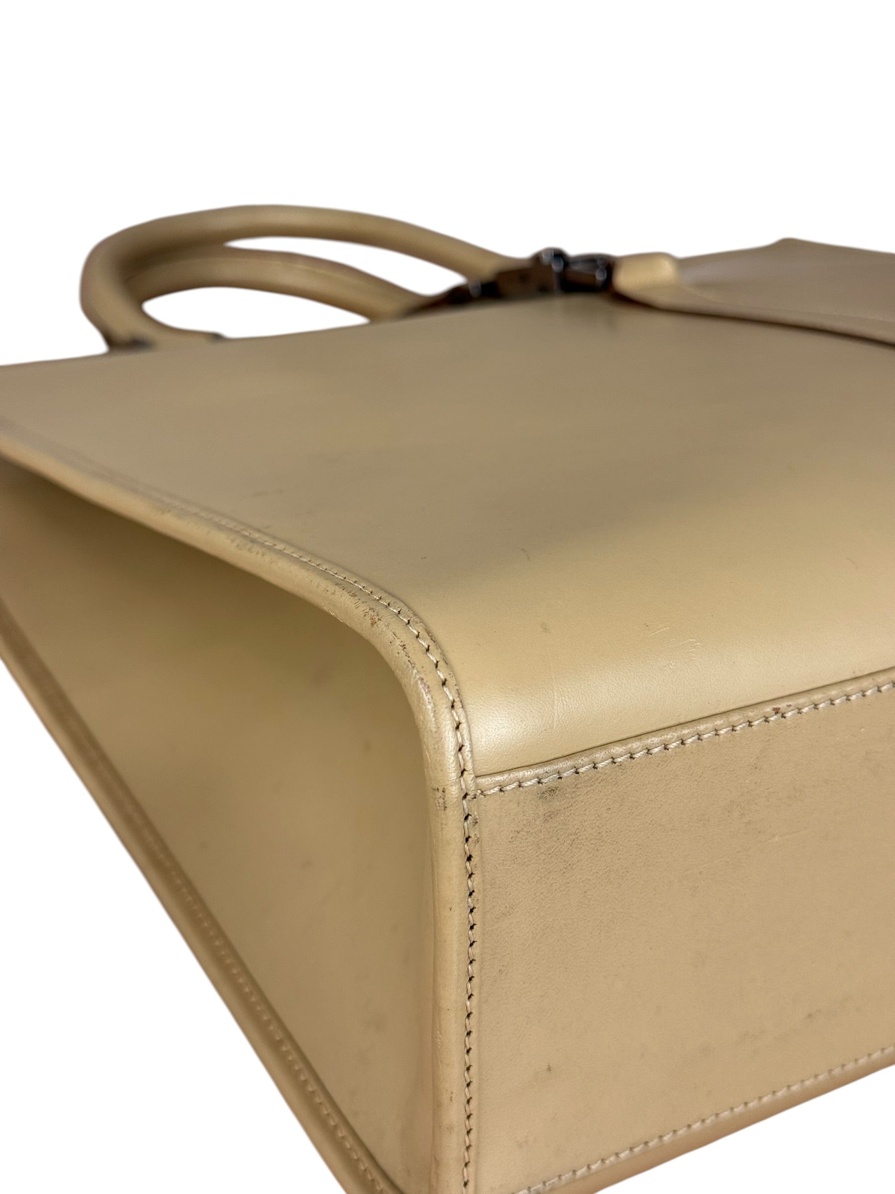 Gucci Vintage Beige Leather Jackie Tote Bag