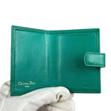 Christian Dior Vintage Grey Leather Card Holder