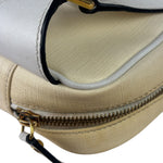 Versace Pastel Yellow Leather Logo Print Belt Bag