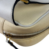 Versace Pastel Yellow Leather Logo Print Belt Bag