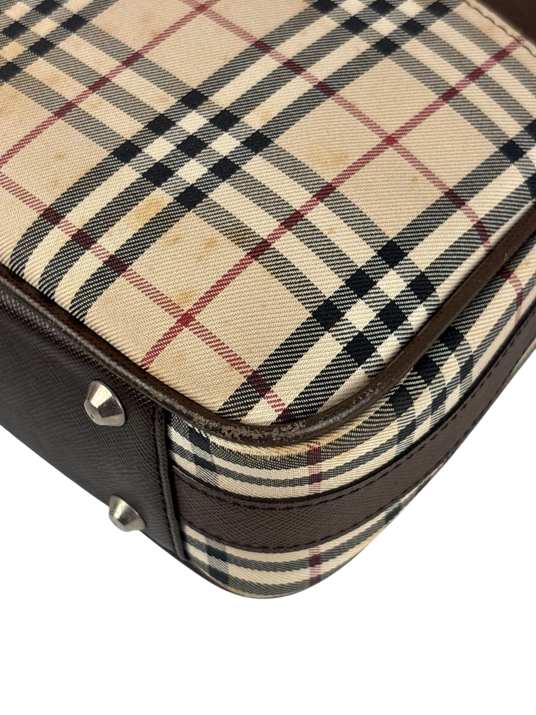Burberry Brown Leather House Shoulder Bag