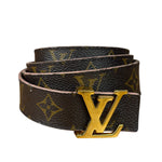 Louis Vuitton Peach/Monogram LV Initiales 30MM Reversible Belt