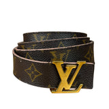 Louis Vuitton Peach/Monogram LV Initiales 30MM Reversible Belt