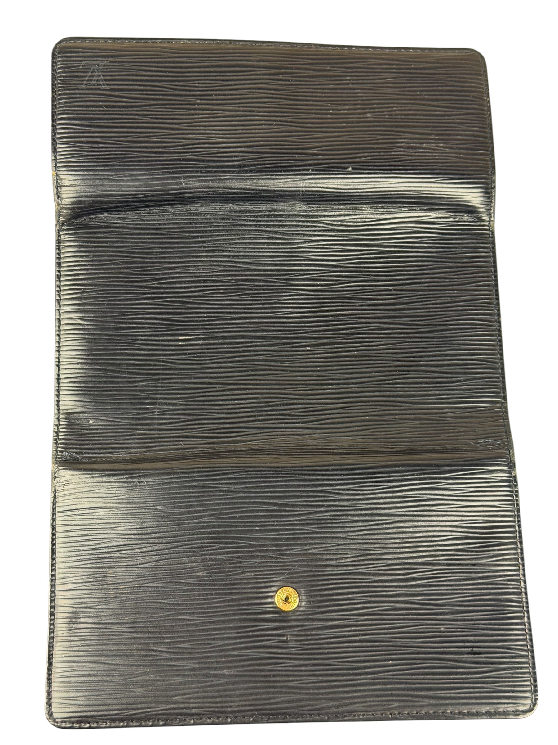 Louis Vuitton Black Epi Leather Long Wallet