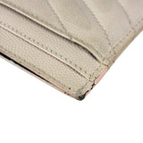 YSL Pale Pink Leather Cassandre Matelasse Card Holder