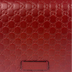 Gucci Red Micro GG Leather Crossbody Wallet