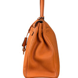 Hermes 2011 Orange Togo Leather Palladium Kelly 35