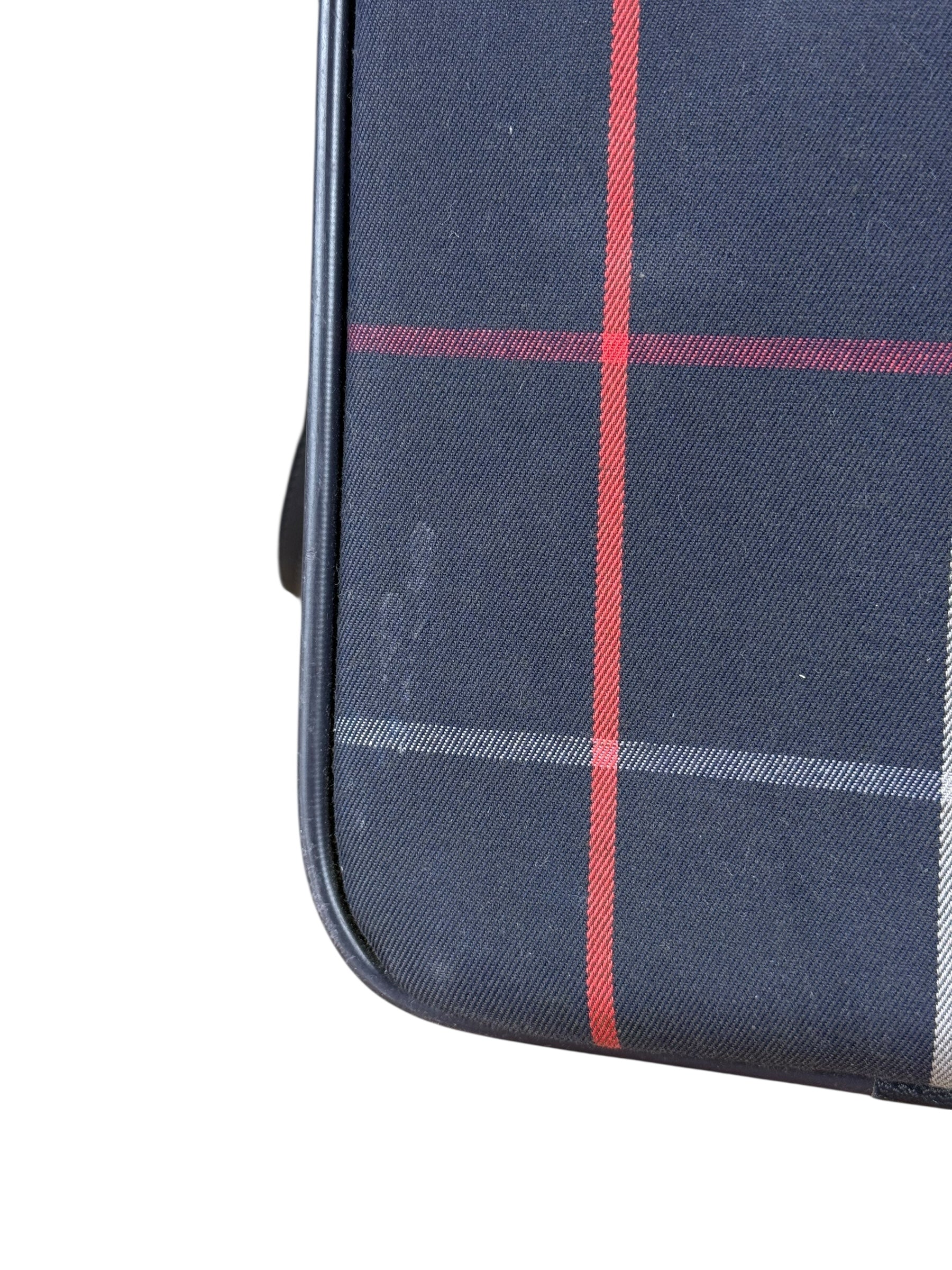 Burberry Blue Nova Check Vintage Boston Bag