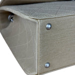 Chanel Beige Quilted Canvas Chain Flap Bag 1998