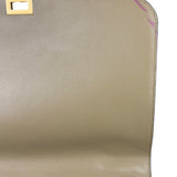 Celine Tri-Color Beige Leather/Suede Trapeze Medium Two-Way Bag