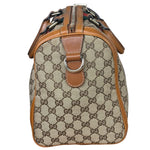 Gucci Beige/Brown GG Web Boston Two-Way Bag