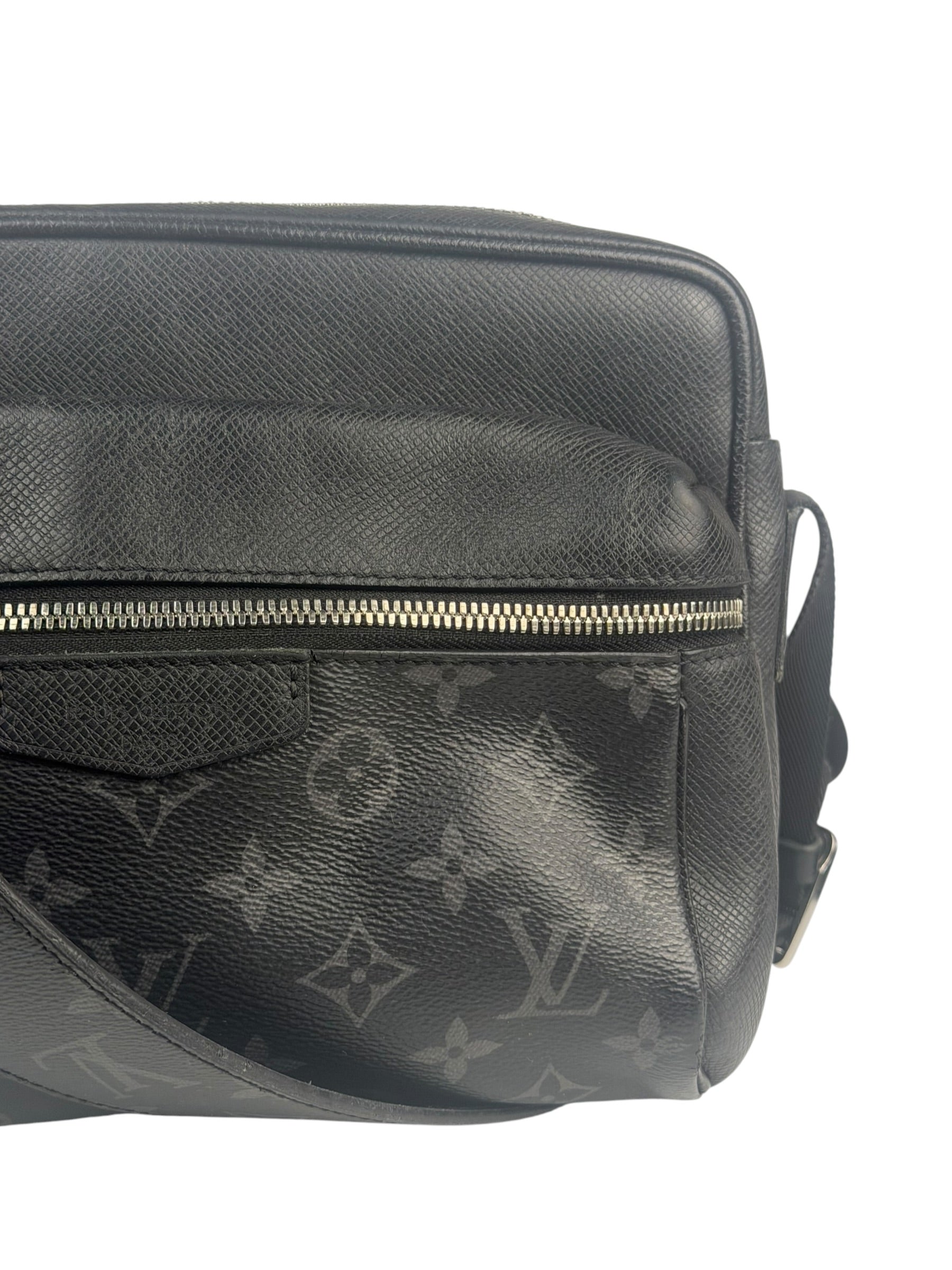 Louis Vuitton Black Monogram Taigarama Outdoor Messenger Bag