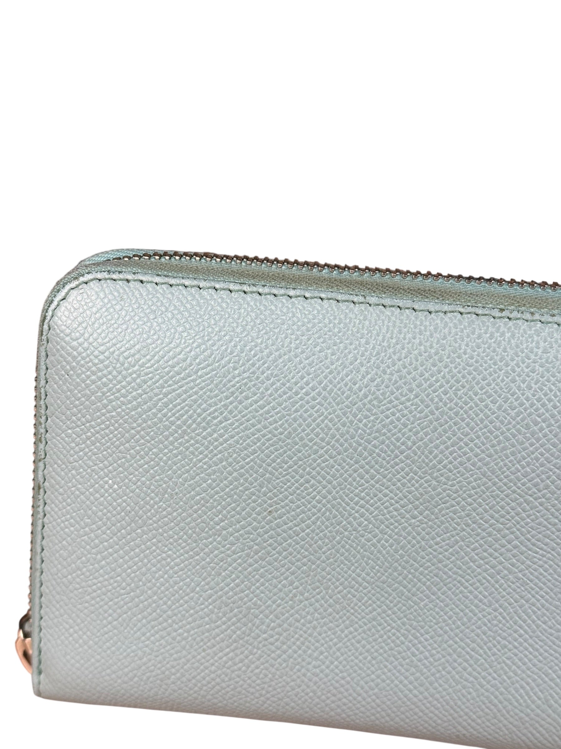 Bvlgari Blue Leather Long Zippy Wallet