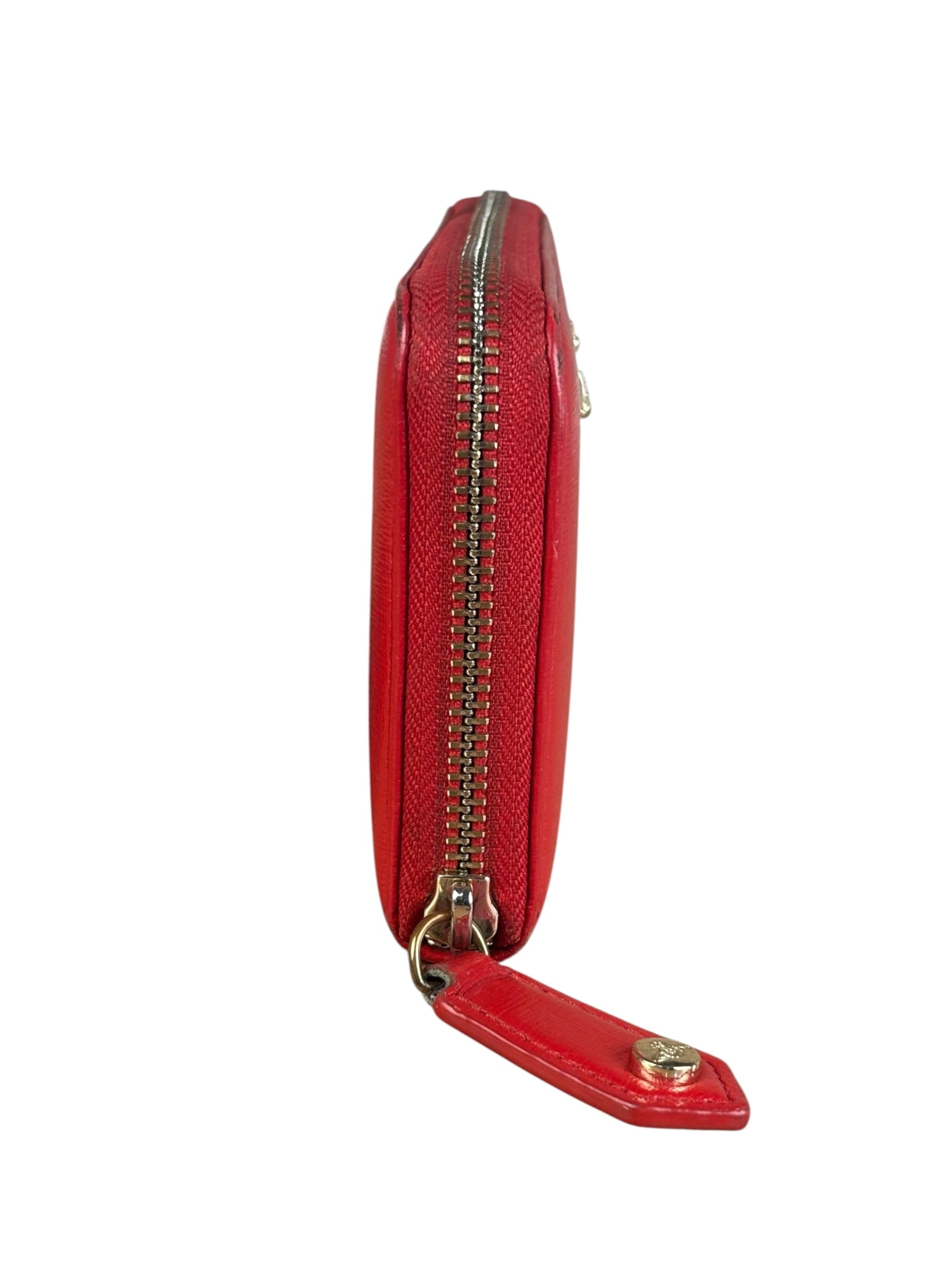 Vivienne Westwood Red Long Zip Orb Wallet
