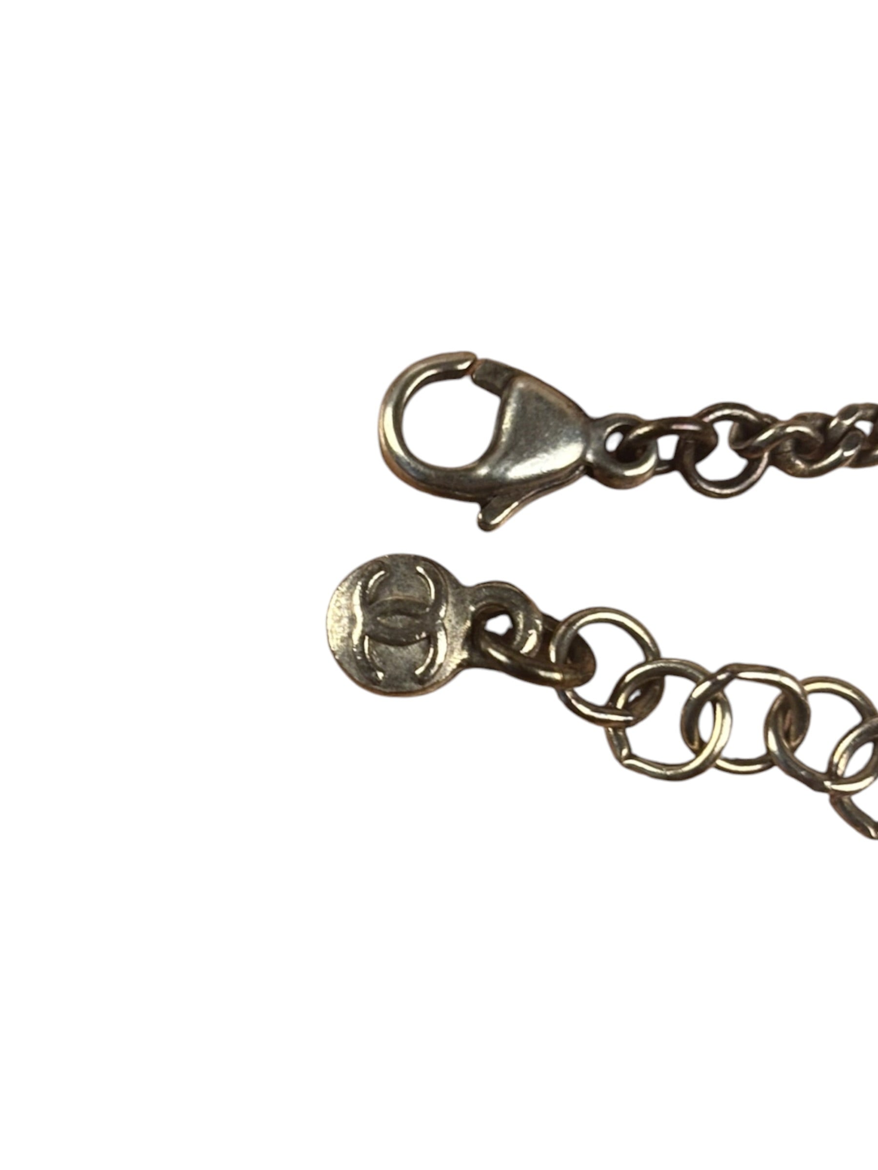 Chanel Vintage Double Medallion Charm Bracelet