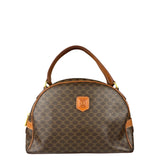 Celine Brown Leather Macadam Dome Handbag