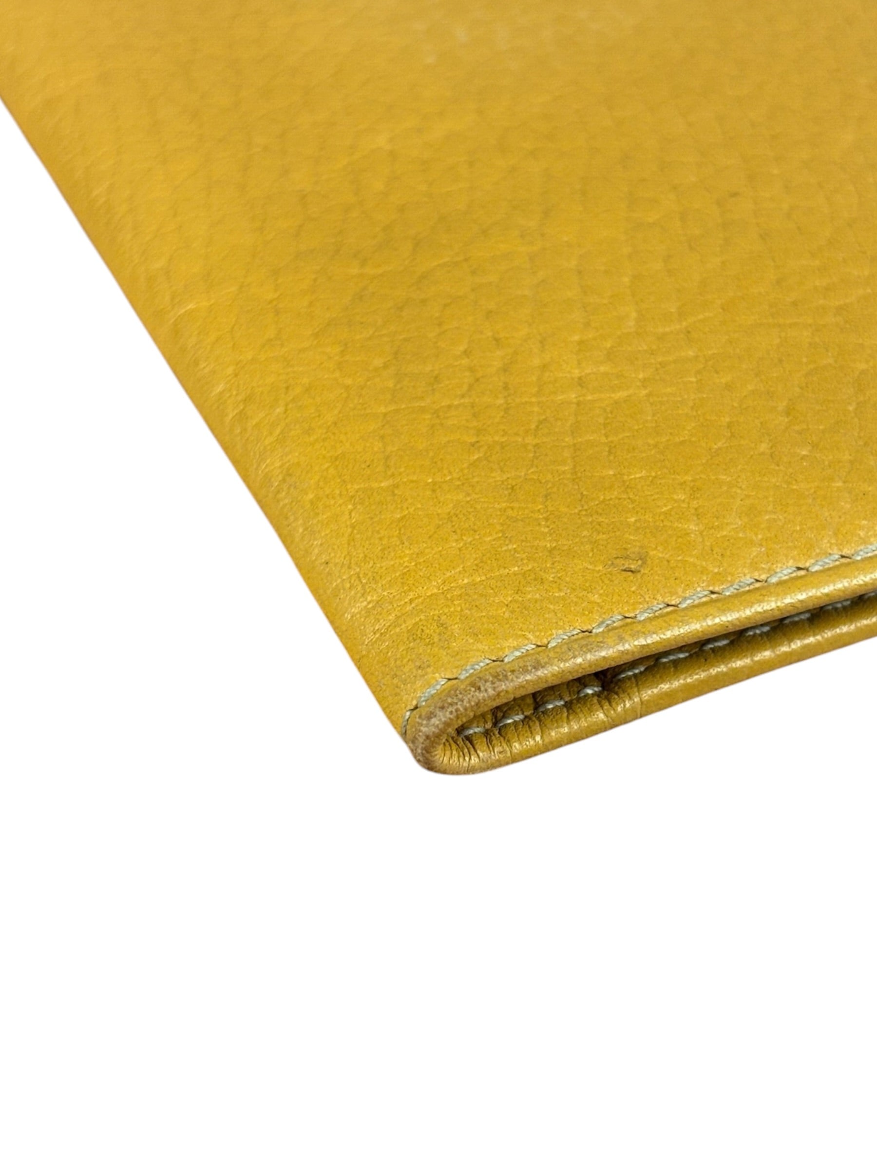 Loewe Yellow Leather Anagram Slim Bifold Long Wallet