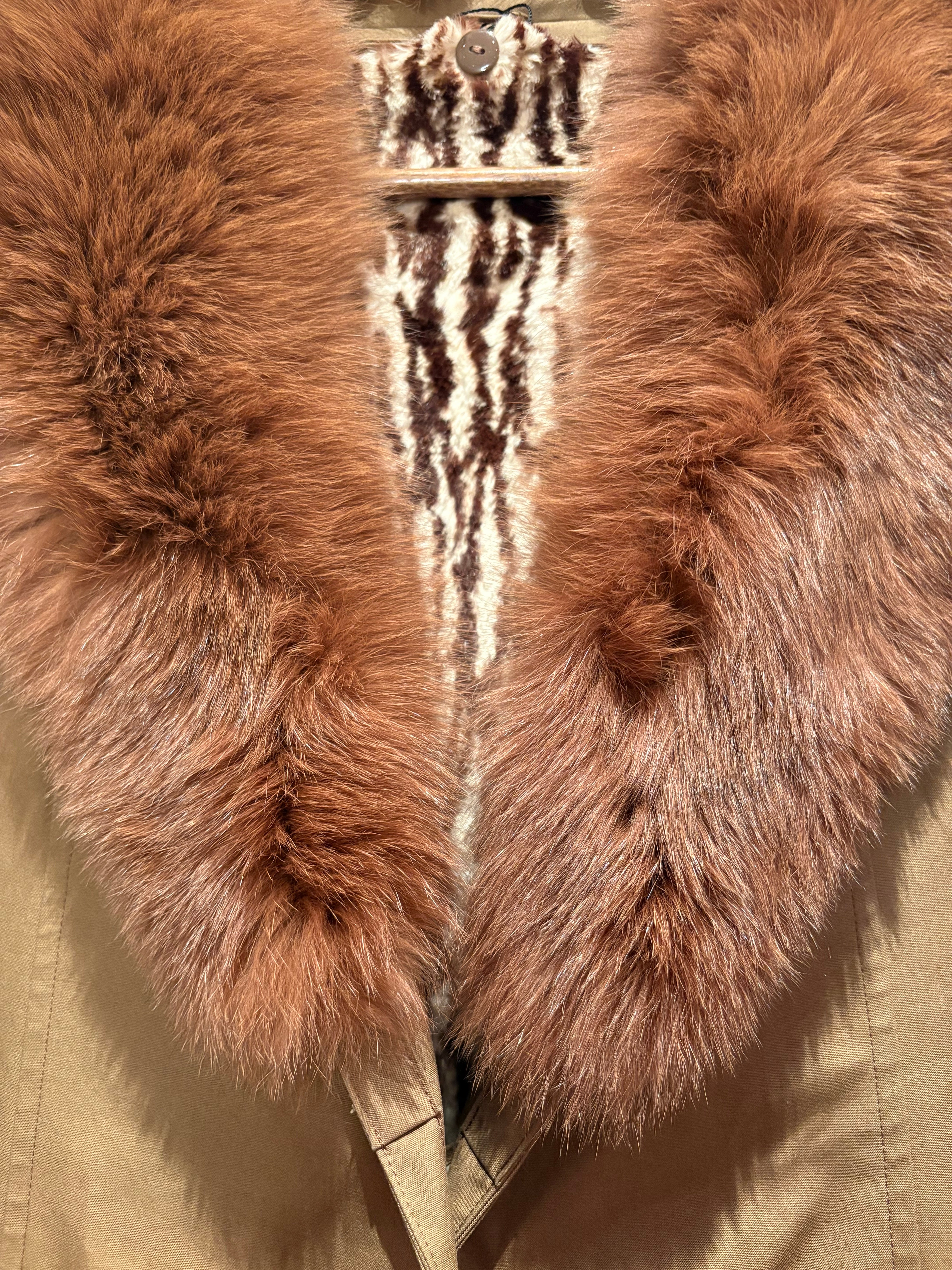 Vintage Fur Lined Trench Coat