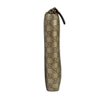 Gucci Metallic Gold Patent Leather GG Zippy Compressed Wallet